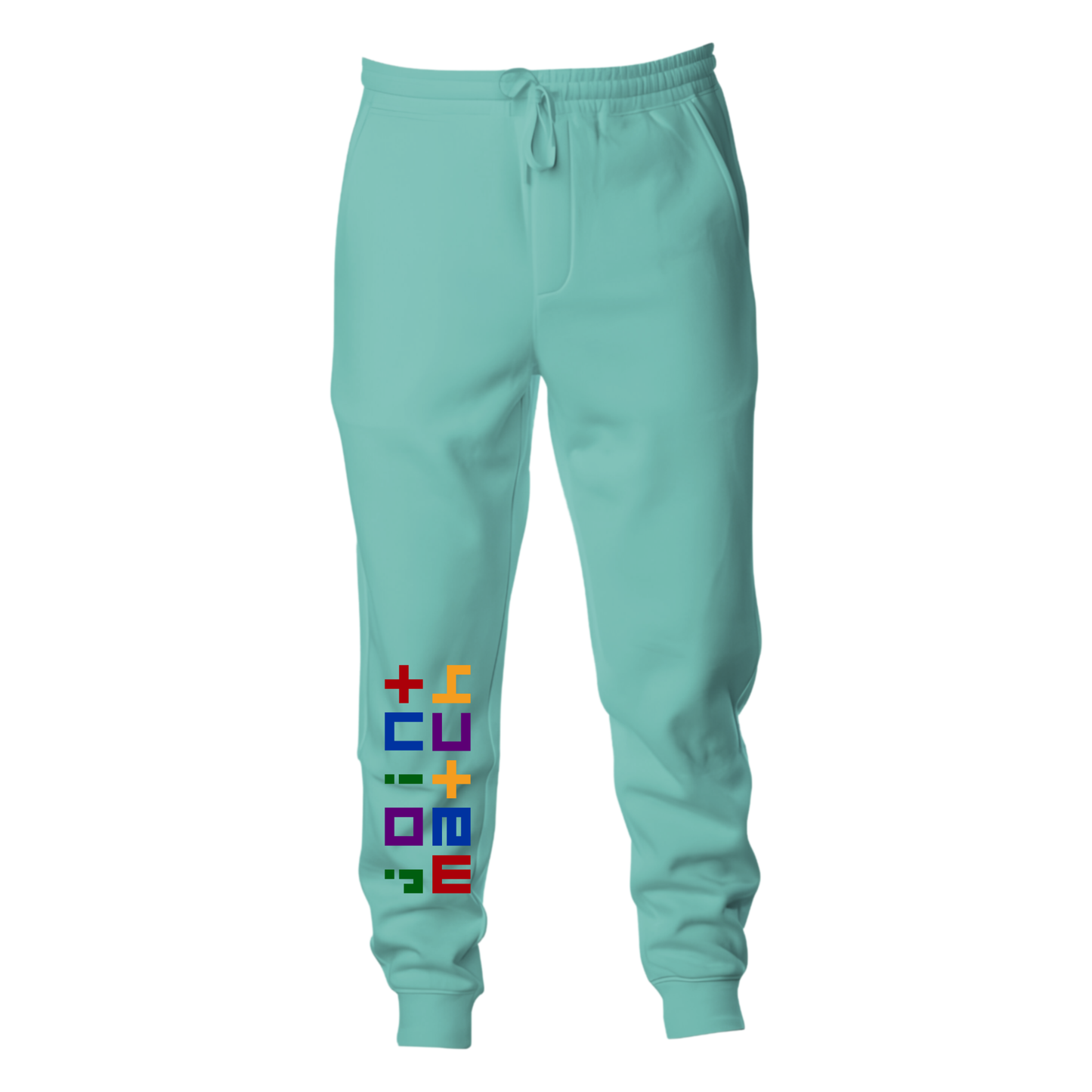joint match joggers pastel green