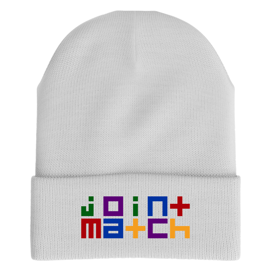 joint match beanie white