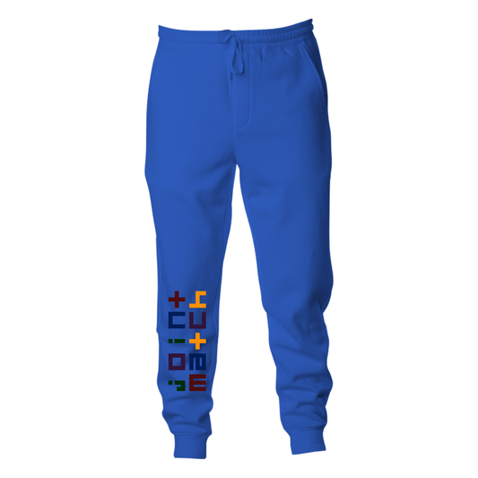 joint match joggers blue
