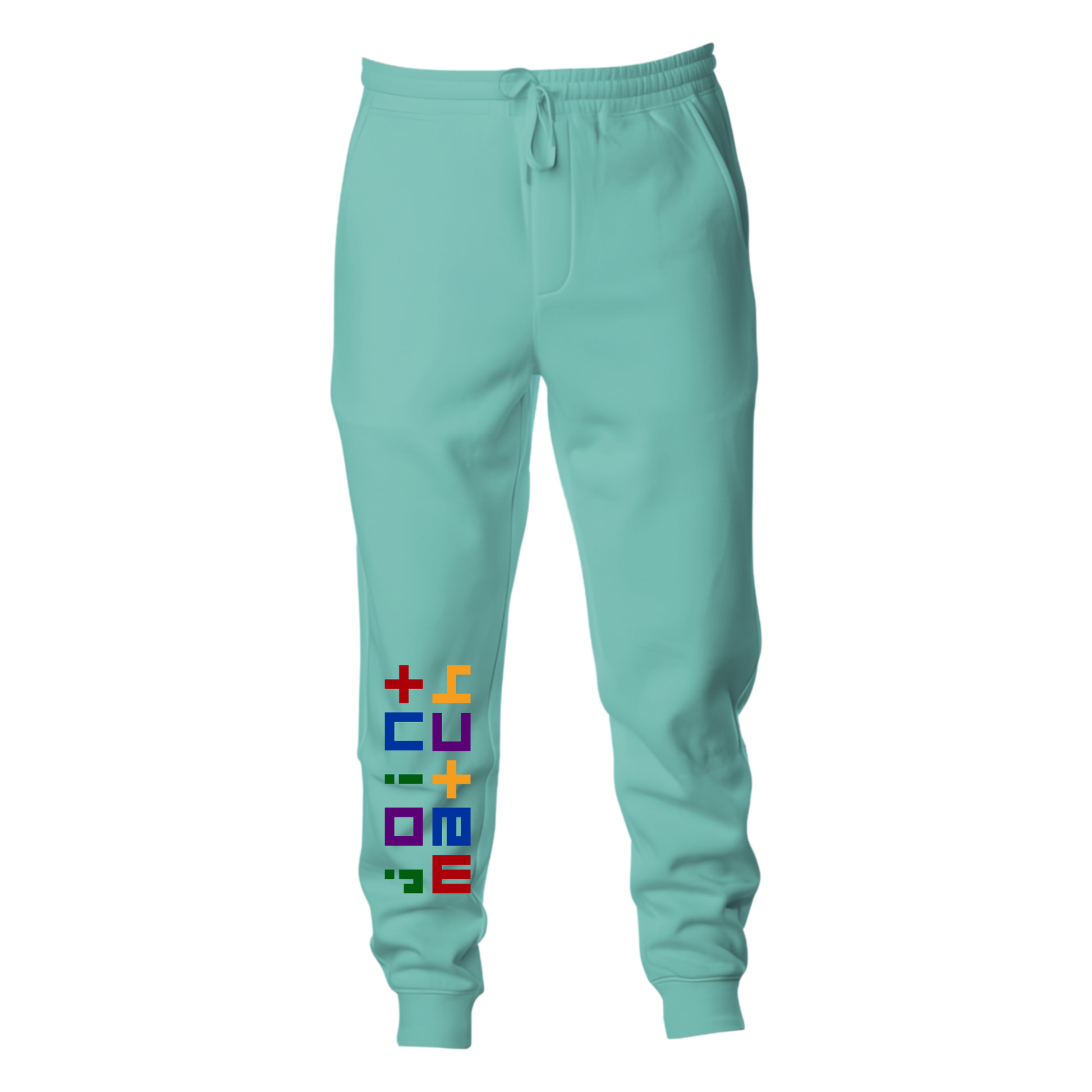 joint match joggers pastel green