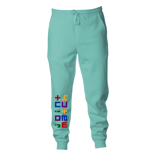 joint match joggers pastel green